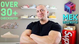 MEKAIO Destroying YEEZY SLIDES & FOAM RUNNERS! Over 30+ Checkouts! + Unboxing!