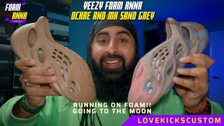 YEEZY FOAM RNNR OCHRE & MX SAND GREY REVIEW!! DOUBLE REVIEW TIME!! KANYE TO THE MOON?? MUST WATCH!!