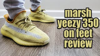 Adidas Yeezy Boost 350 v2 Marsh On Feet Review (FX9034) #StockX