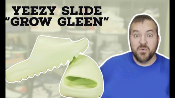 Yeezy Slide Grow Gleen…. er GLOW GREEN… My first Yeezy Slide