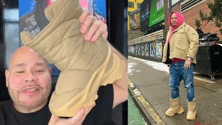 Fat Joe loves his Yeezy Khaki boots despite becoming a meme for wearing them