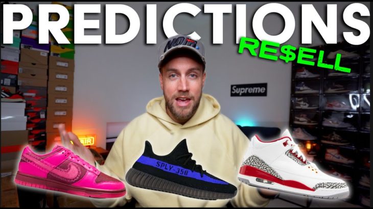 Nike Dunk VALENTINES Prime Pink, Yeezy 350 DAZZLING BLUE, Jordan 3 CARDINAL RED Resell Predictions