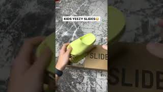 Would you buy these for your kid? Green glow yeezy slides are something else!♻️👟🚀
