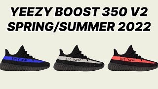 YEEZY 350 V2 Core Black Spring/Summer 2022 Lineup | Dazzling Blue, Red Stripe & Oreo