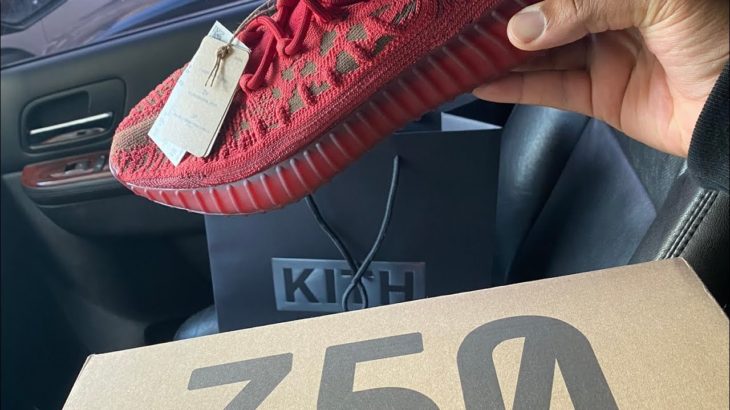 YEEZY CMPCT SLATE RED 350 V2 KNIT REVIEW / UNBOXING / SIZING