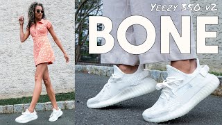ANOTHER CLASSIC!  YEEZY 350 v2 BONE On Foot Review How to Style