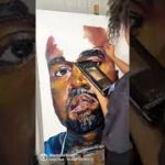 Kanye West Time lapse painting. By: Stephanie Amon #kanyewest #ye #yeezy
