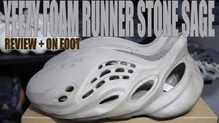 The Details Are Crazy On These! Im Surprised! YEEZY FOAM RUNNER STONE SAGE REVIEW + ON FOOT!