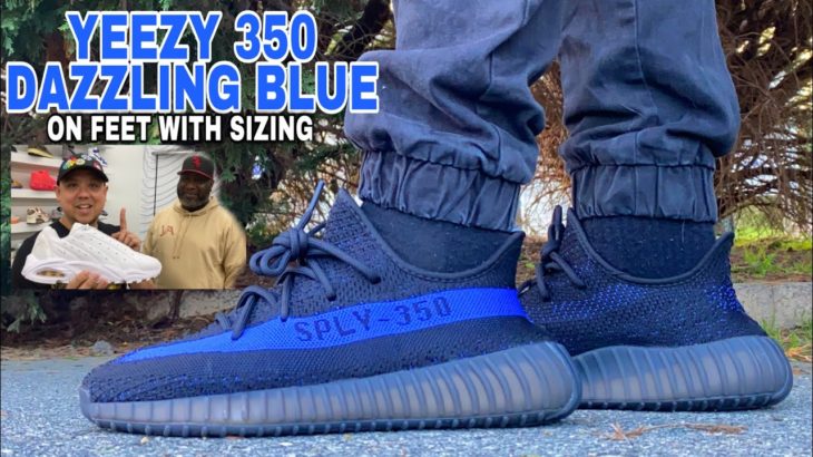adidas Yeezy 350 Dazzling Blue sneaker On Feet Review With Sizing,Drake Nocta Nike Hot Stepper