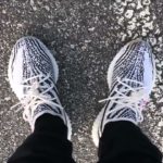 ADIDAS YEEZY 350 ZEBRA V2 BOOST 2022 SNEAKER ON FEET WITH SIZING REVIEW