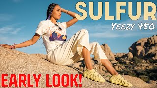 EARLY LOOK FROM KANYE!  Yeezy 450 Sulfur Early Look On Foot Review and How to Style