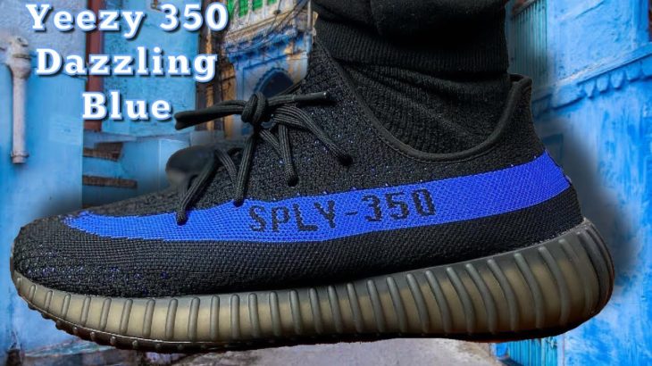 Yeezy 350 Dazzling Blue on feet review IG: @fashoes1108 UA