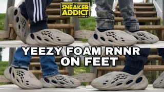 Adidas Yeezy Foam Runner RNNR STONE ON FEET – HOW TO STYLE REVIEW , Sizing