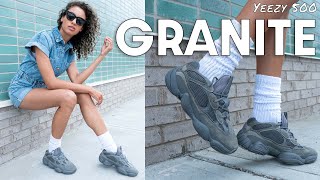 THESE NEW YEEZYS ARE SLEEK!  Yeezy 500 Granite On Foot Review and How to Style