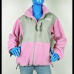 The North Face Womens M 8 10 Retro Denali Pink Gray Fleece Jacket Polartec 300