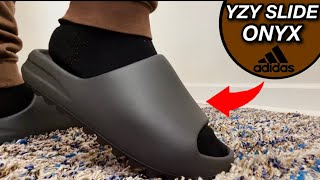 YEEZY SLIDE ONYX On Feet/Review
