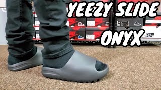 YEEZY SLIDE ONYX REVIEW & ON FEET + SIZING