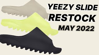 Yeezy Slide RESTOCK! Onyx, Glow Green & Pure MAY 2022 | HOW TO COP + Release Info, Resell & Sizing