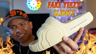 ADIDAS ADILETTE 22 REVIEW + ON FOOT! FAKE YEEZY SLIDES?
