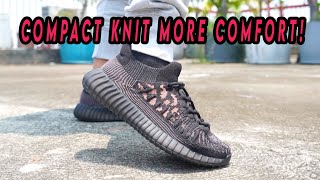 SUPER WORTH IT Adidas YEEZY 350 V2 COMPACT SLATE CARBON SIZING AND REVIEW