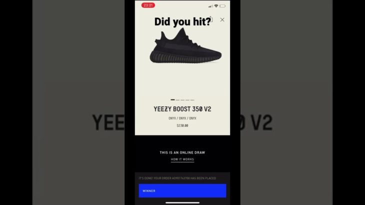 Yeezy 350v2 Onyx Draw Results! #yeezy #shoes