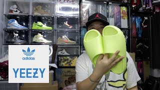(廣東話) [最易原價入手Yeezy拖鞋] Yeezy Slide “Glow Green” (2022 Restock Adidas購入) 開箱unboxing + Sizing