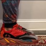 adidas Yeezy Boost 700 Hi-Res Red Shoe on feet review Review