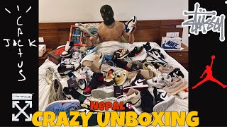 CRAZY UNBOXING 🤯 TRAVIS / FRAGMENT/ OFFWHITE /YEEZY MANY MORE…… IN NEPAL | SNEAKER ASTRAL |