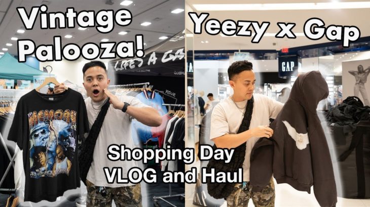Yeezy x Gap in-store DROP and Vintage Shopping VLOG and Clothing Haul