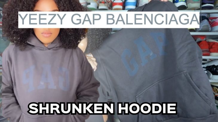 yeezy gap balenciaga dove shrunken hoodie unboxing medium