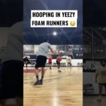 I really hooped in Yeezy Foam Runners 😅 #yeezy #adidas #basketball #hoops #fyp #shorts #viral #hype