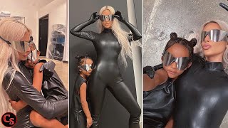 Kim Kardashian Modeling YEEZY shades With North and Chicago