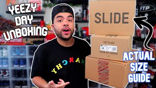 What I Copped YEEZY DAY 2022 Unboxing + Adidas YEEZY SLIDE *SIZE GUIDE* BEWARE!