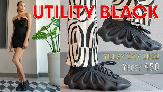 YEEZY DAY PICKUP!  Yeezy 450 Utility Black On Foot Review and How to Style