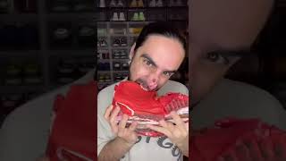 Destroying my Yeezy Red Octobers for 1 Million Likes 😵