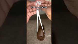 How to Lace Yeezy Slides Flax #shorts #fyp