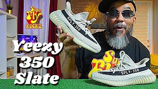 THE ADIDAS YEEZY 350 V2 SLATE HAS OLD SCHOOL VIBES ON IT TOO “FIRE” MY LABOR DAY SHOE 2022