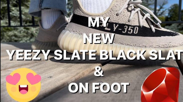 #new Yeezy Boost 350 V2 Slate + On Feet 👣