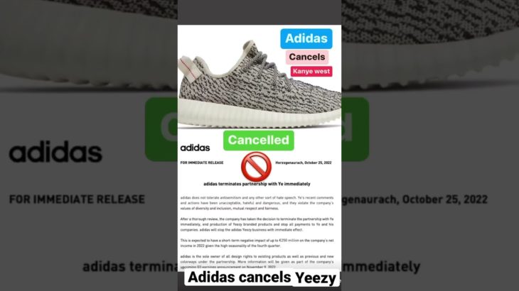 Adidas cancels Kanye west..how does that affect Yeezys in the resell market? #shorts #short #viral