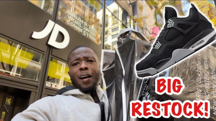 FOOTLOCKER JORDAN 4 BLACK CANVAS RESTOCK! RETROS & YEEZY SITTING EVERYWHERE‼️ VLOG