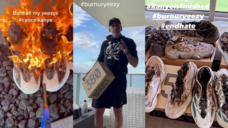 Kanye West Fans Are Burning Their Yeezys