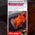 Kanye West fan burns 40 pairs of his Adidas Yeezy sneakers…kanye West cancelled? #shorts #short