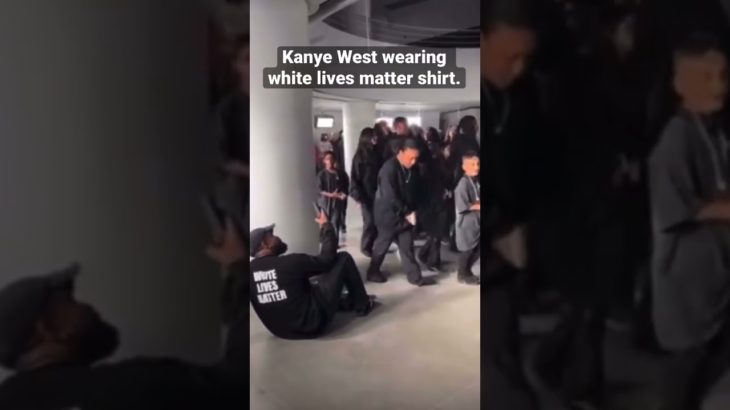 Kanye West wearing white lives matter shirt 🤔 #shorts #kanyewest #yeezy #news