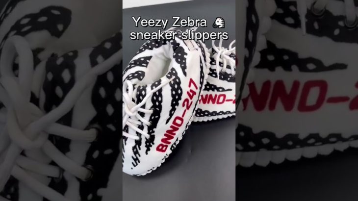 Keep it clean and cozy in our Yeezy Zebra inspired sneaker slippers. 🦓