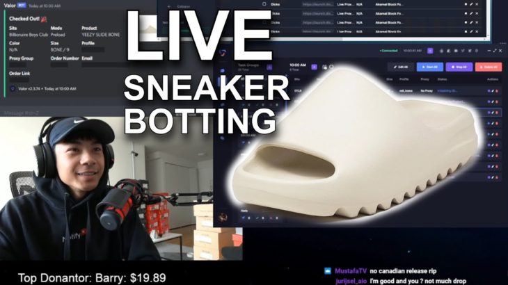 Sneaker Botting the Yeezy Slide Bone 2022 Restock – LIVE COP
