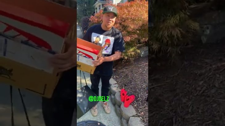 Sneakerhead leaves Kanye West  Nike Yeezy Red October’s in the streets