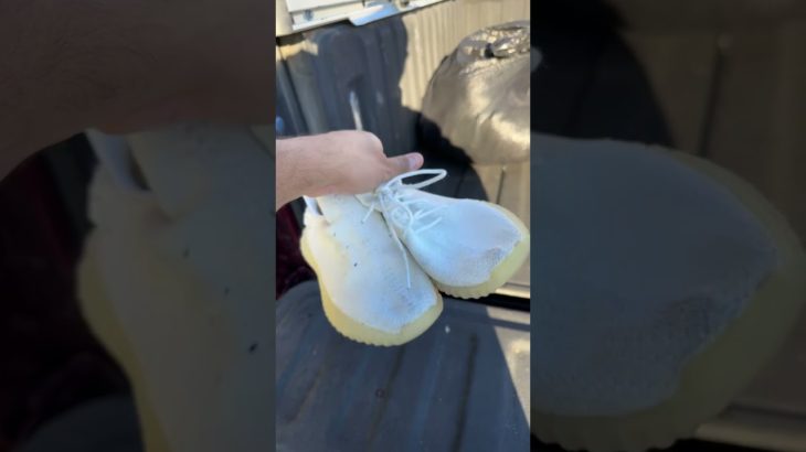 Yeezy shoes found in the trash?????
