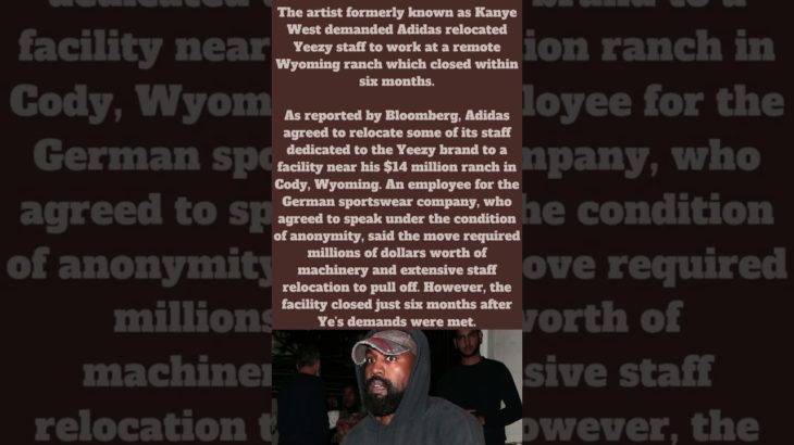 Kanye Reportedly Demanded Adidas Send Yeezy Staff to Work at Wyoming Ranch That Closed Just 6 Months