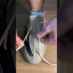 Yeezy 350 lace | how to lace your sneakers | shoe lace tutorial #shorts #shoes