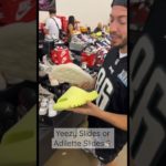 Yeezy Slides or Adilette Slides🤷🏽 #sneakers #sneakerhead #shorts #hypebeast #adidas #yeezy